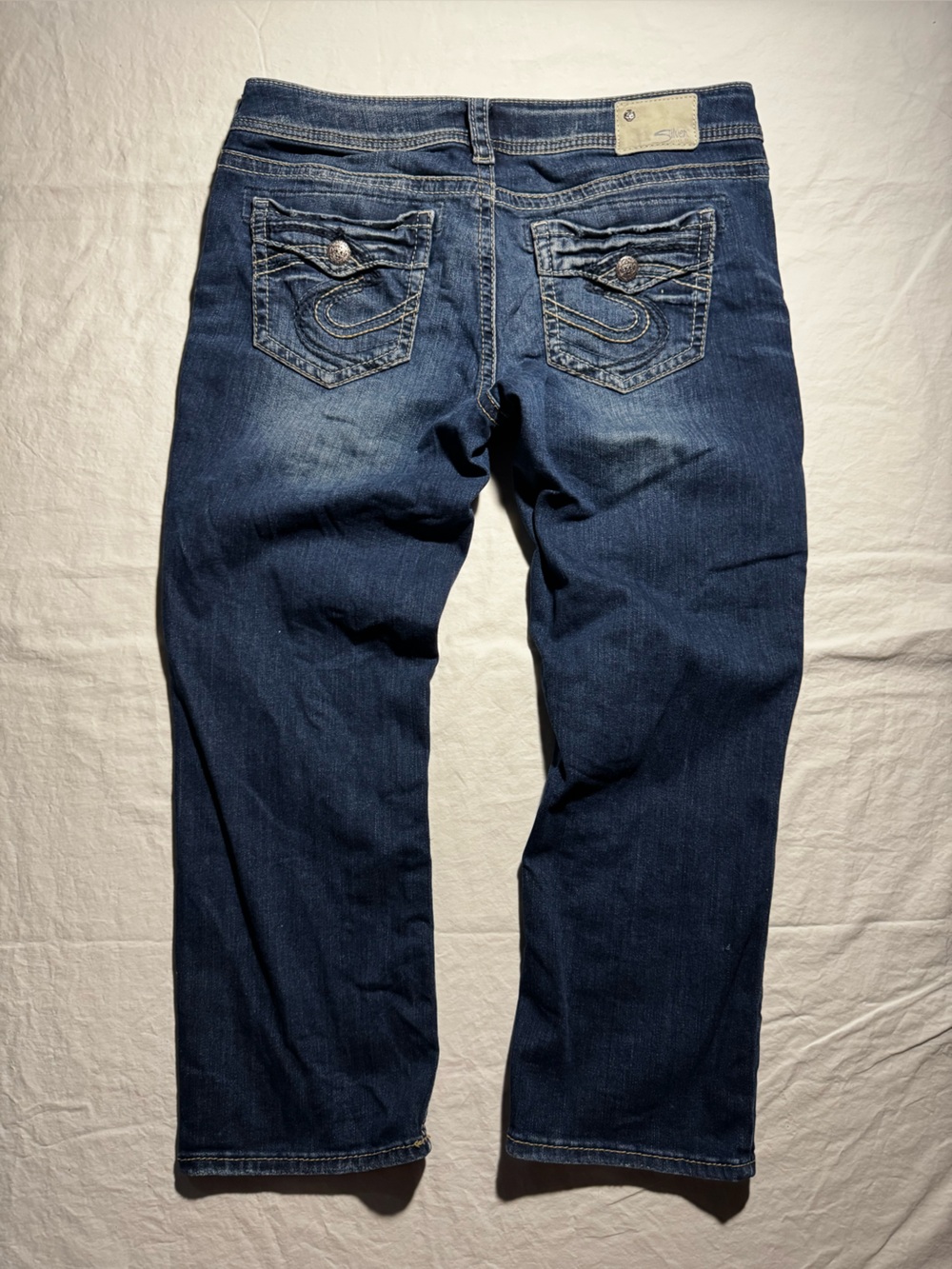 Silver Aoki Mid Capri Jeans Size W32/L22